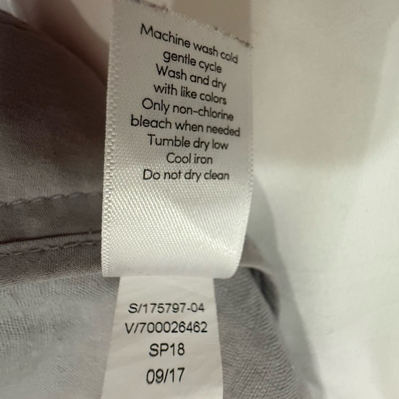 **Athleta Bali Linen Shorties Gray Drawstring Shorts Size 12** - Picture 5 of 5